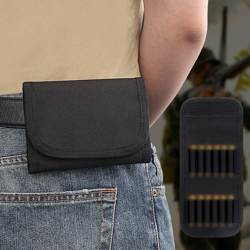 Tactical Foldable Ammo Pouch Cartridge Carrier 12 Round Rifle Shells Cartridge Carrier Case Ammo Bag Hunting Bullet Holder